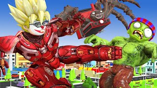 Scary Teacher 3D || Super hero  Ironman Nick Have battle with giant zombie Vs CHOO-CHOO CHARLES