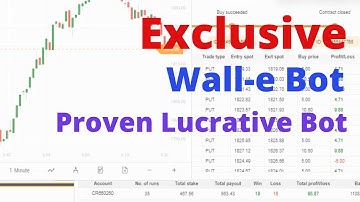 Exclusive Binary.com Bot - Wall-e Binary Bot | Proven Lucrative Unbelievable Bot
