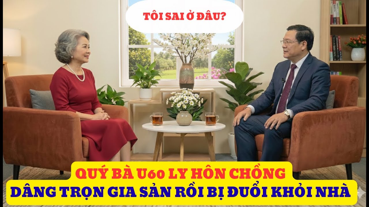 QUÝ BÀ U60 LY HÔN CHỒNG THEO TRAI TRẺ, DÂNG TRỌN GIA SẢN RỒI BỊ ĐUỔI KHỎI NHÀ TRẮNG TAY