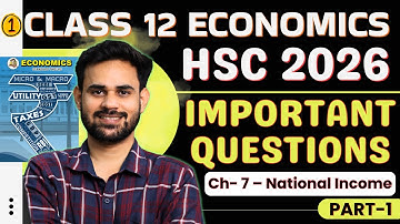 Chapter 7 National Income | Class 12 Economics HSC Maharashtra Board 2026 | Revision Lecture 1