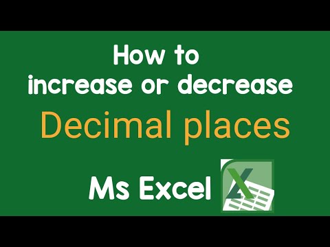 How to increase or decrease digit after decimal in excel - YouTube