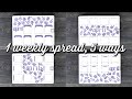 1 BULLET JOURNAL WEEKLY SPREAD, 5 DIFFERENT DESIGNS | bullet journal weekly spread ideas