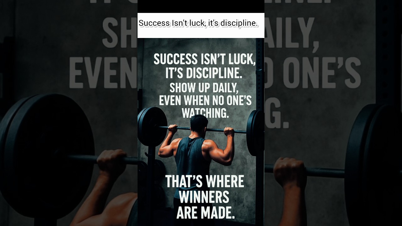 Discipline over luck | How winners are truly made |