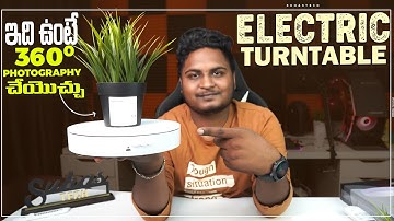 Turntable For Photography | 360 Degree Electric Rotating Turntable  Unboxing | In Telugu