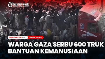 Momen Haru di Gaza Saat Warga Serbu 600 Truk Bantuan Kemanusiaan