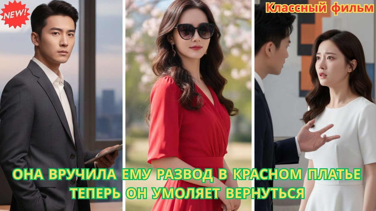 Она вручила ему развод в красном платье  Теперь он умоляет вернуться #cdrama #любовь #драма #слёзы