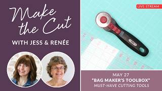 ✂️ Make the Cut: Bag Makers Toolbox - May 27, 2026 Live Show with Jess & Renée!
Shop the Show Here! https://www.sallietomato.com/makethecut
Get 25% off this weeks picks with the code MAKETHECUT at checkout until next Wednesday!
Every bag maker has a few tools they can’t sew without! In this episode, we’re featuring one must-have bag-making notion and showing how it’s used across several projects. You’ll learn practical tips for installing and using this tool while discovering ways it can instantly elevate your handmade bags.
✂️ Welcome to Make the Cut — Your Weekly Dose of Style, Shopping, and Sew Much More! Join Jess and her mom, Renée, every Wednesday morning at 10:00 AM CT for Make the Cut, a live show where we feature 4 standout projects—from trending patterns and seasonal makes, to skill-builders and community favorites!
Expect a curated mix of:
• Fashion-forward bags and accessories
• Spotlights on cork, faux leather, vinyl, and more
• Coordinated kits, hardware, and fabric pairings
• Practical tips and exclusive sneak peeks
🎁 Watch for secret giveaways and limited-time offers!
Be sure to subscribe and turn on notifications so you never miss a drop!
Connect with Sallie Tomato:
Website: https://www.sallietomato.com/
Newsletter: https://view.flodesk.com/pages/5f85f9aef2972fd4e7f00b05
Instagram: https://www.instagram.com/sallietomatopatterns/
Facebook: https://www.facebook.com/sallietomatoofficial
Facebook Group: https://www.facebook.com/groups/1229355450432503/
Pinterest: https://www.pinterest.com/pinsallietomato/_created/ ✂️ Make the Cut: Bag Makers Toolbox - May 27, 2026 Live Show with Jess & Renée!
