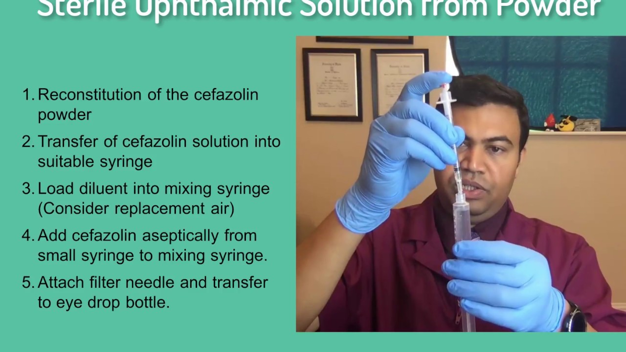 Compounding sterile eye drop from powder YouTube