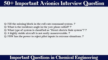 MCQ Questions Avionics Interview with Answers