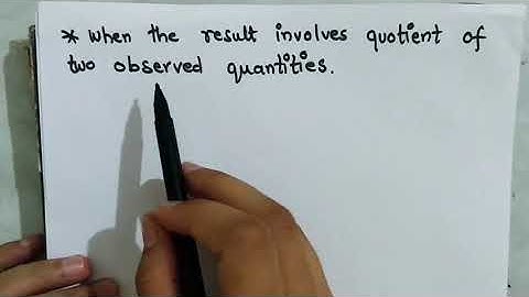 Finding error in the division of two observed quantities,class11