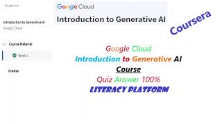 Introduction to Generative AI Quiz Answer, Google Cloud | Course