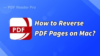 How to Reverse PDF Pages on Mac