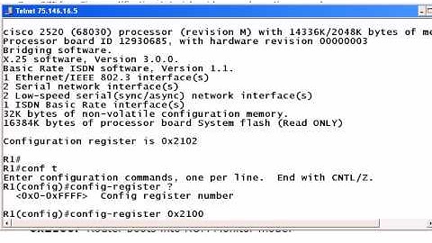CCNA Training :  The Configuration Register