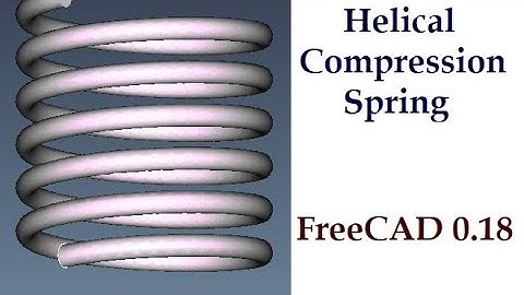 Helical compression Spring Created using FreeCAD Application.