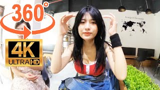 VR360 4K: Boba Tea, Boba Jelly Eating Mukbang| VR360 GIRL