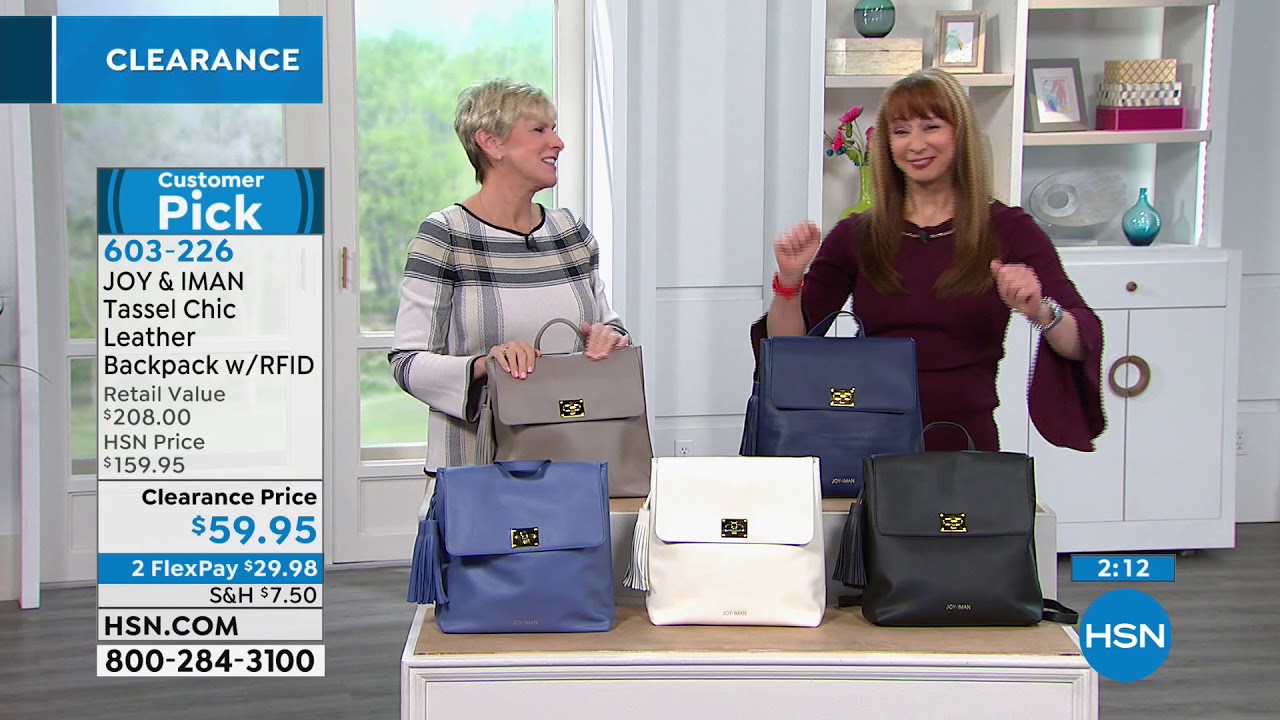 JOY IMAN Tassel Chic Leather Backpack with RFID - YouTube display picture 3
