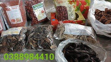 Nhục thung dung, sâm bố chính, kỉ tử, dâm dương hoắc, táo đỏ, mú từn, nhàu khô...Sđt Zalo 0388984410