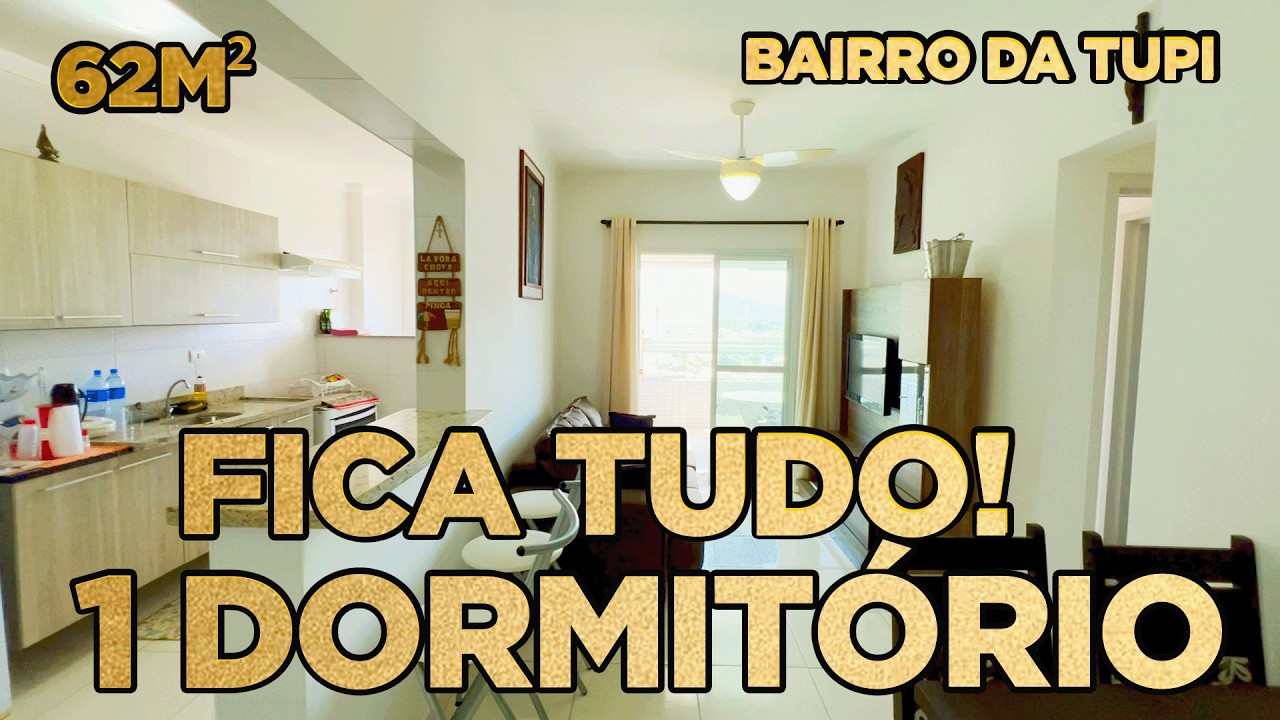 FICA TUDO! APARTAMENTO PORTEIRA FECHADA DE 1 DORMITÓRIO NA TUPI | PRAIA GRANDE | PG | SP.