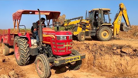 JCB 3dx Backhoe Making Pond With Tractor | Mahindra 475 DI | Swaraj 843 XM | Newholland 4010 Tractor