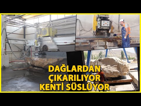 Erzincan Belediyesi Dağlardan Çıkardığı Andezit Taşı ile Kent Merkezini Süslüyor