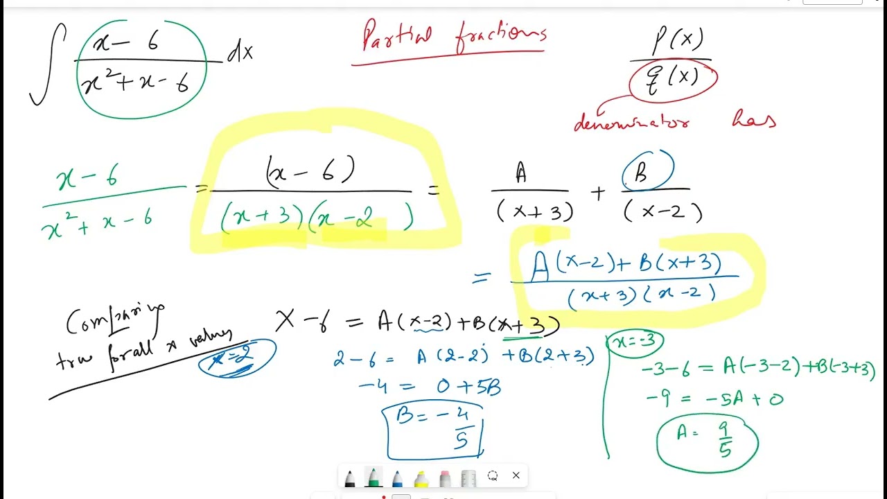 Calculus II - Integral using Partial Fractions( non repeating linear Factors)