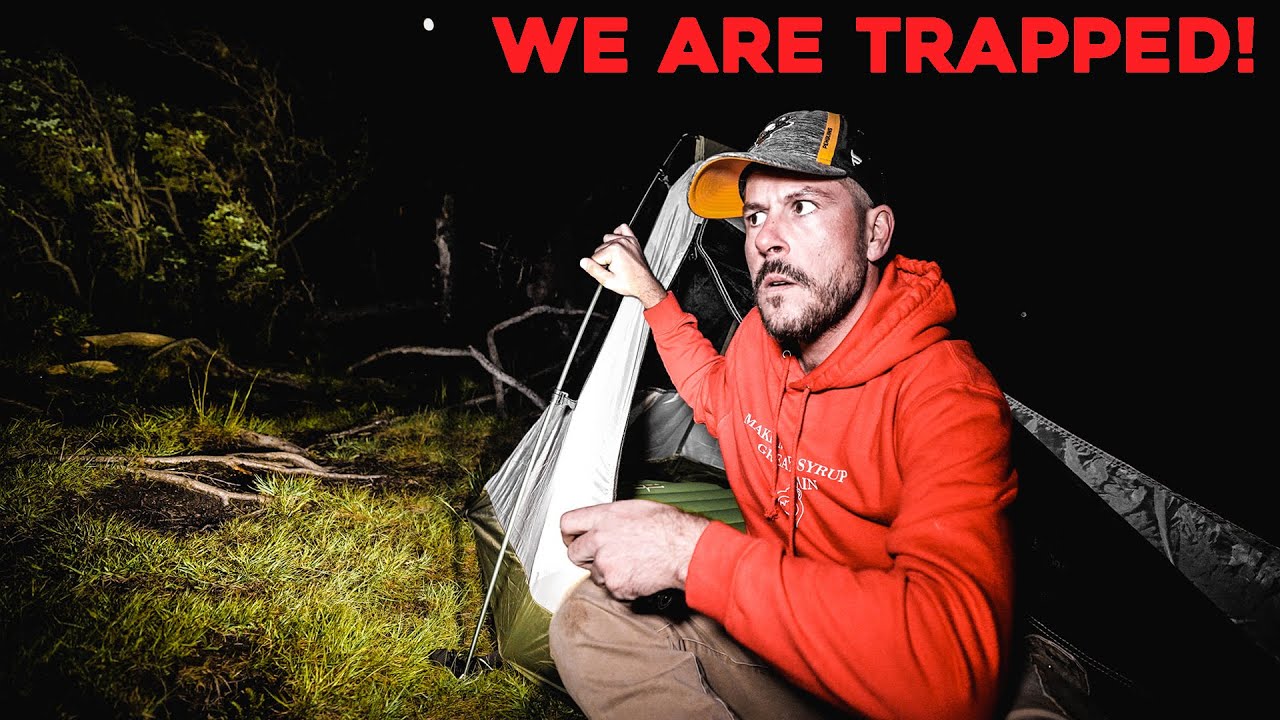 (WE ARE TRAPPED HERE!) I Was INJURED while Camping on the CLIFFS EDGE in the HAUNTED WOODS