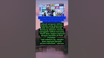 Bojan Hodak Punya Rencana Untuk Persib Bandung #shorts #shortvideo #persib #bobotoh