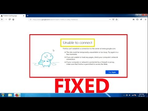 Firefox unable to connect --How to fix