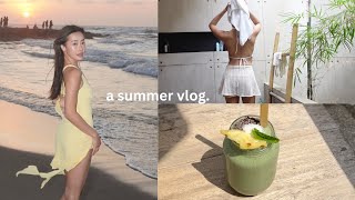 a summer vlog  girls beach trip, huge summer clothing haul (white fox boutique)