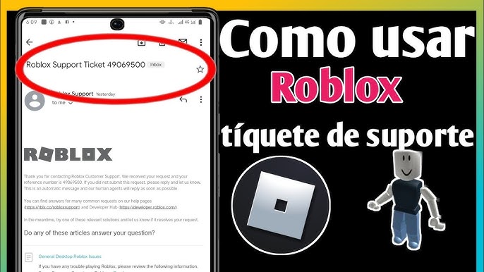 ticket suporte roblox