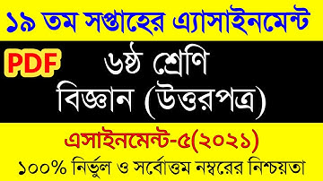 Class 6 Assignment 19th week। Class 6 Biggan Assignment। ষষ্ঠ শ্রেনির ১৯ সপ্তাহের বিজ্ঞান এসাইনমেন্ট