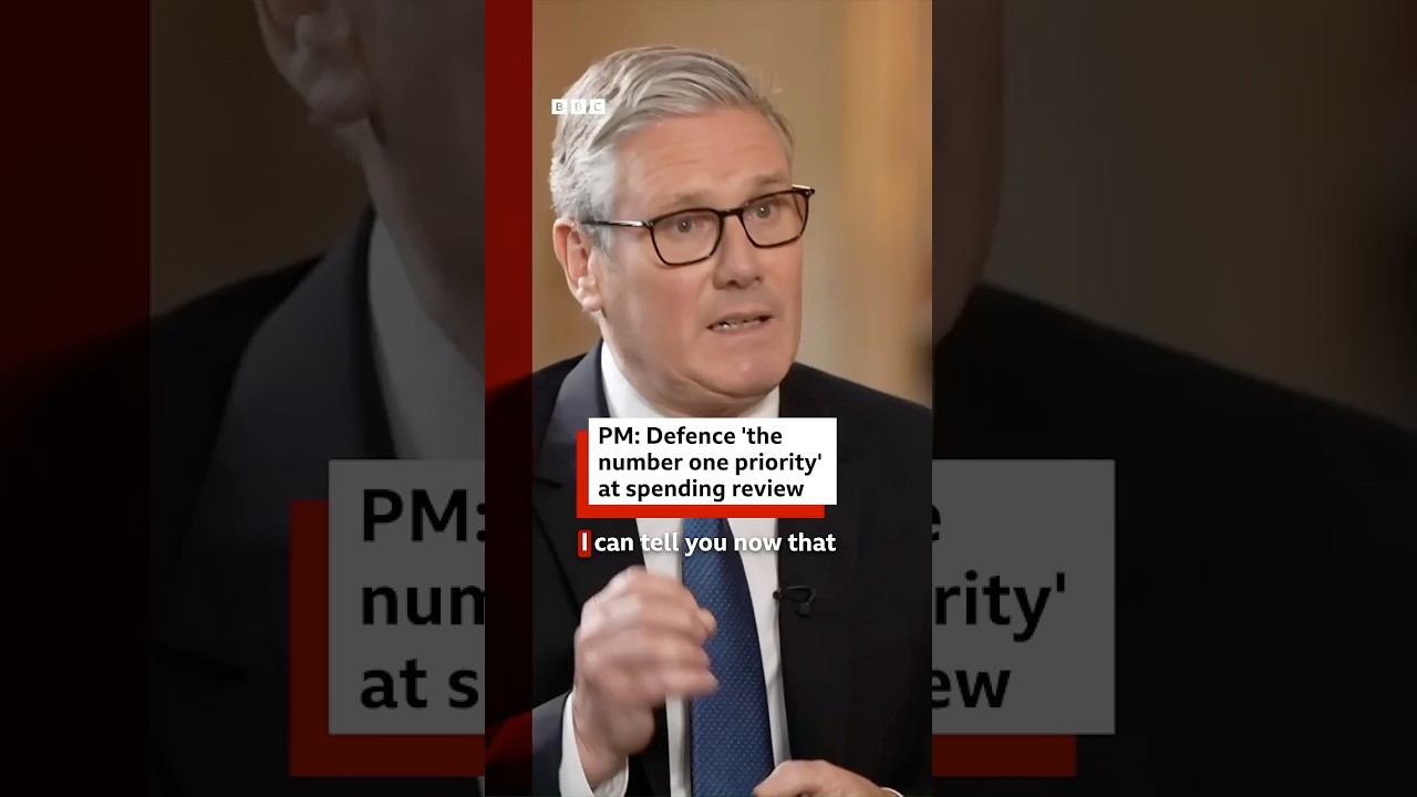 Defence 'the number one priority' at spending review, says PM Starmer. #UK #KeirStarmer #BBCNews