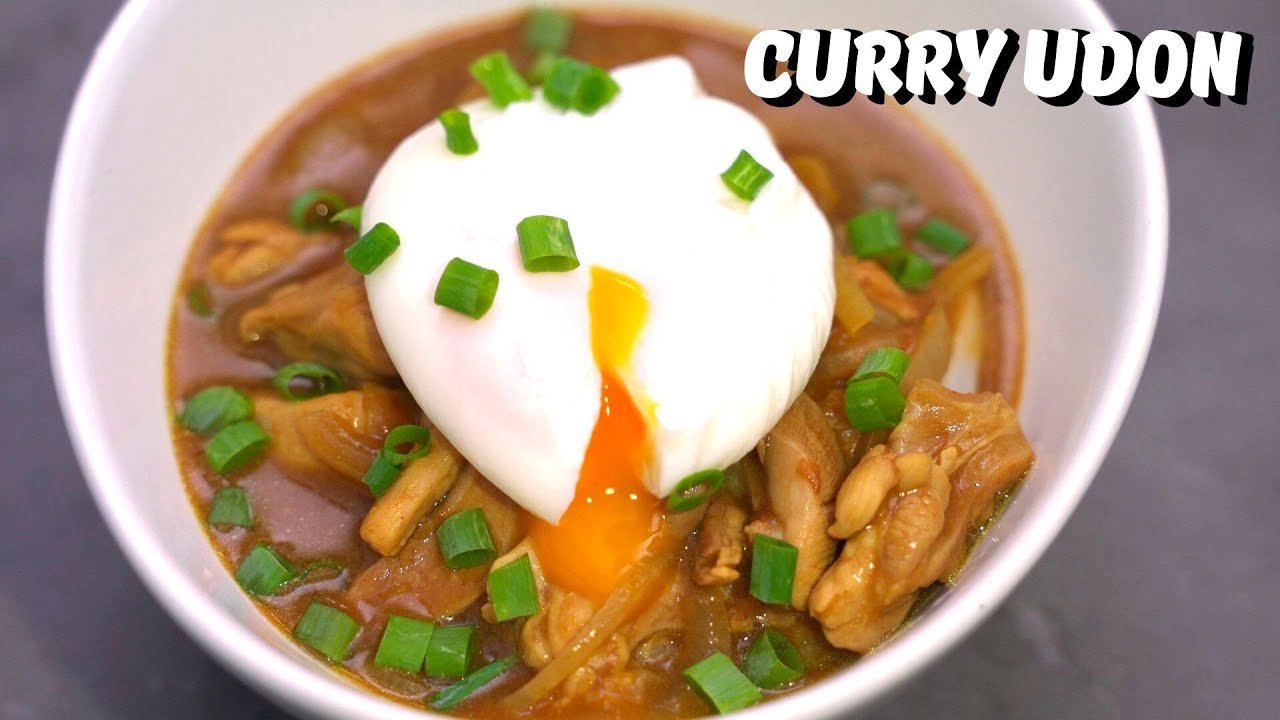 The best Curry Udon with Poached egg 日食咖喱乌冬加完美水波蛋 | Emilee