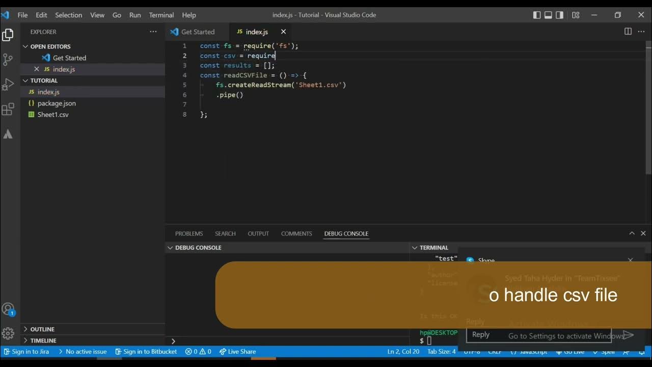 Csv node js. Read_csv.