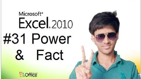 #31 How to Use Power & Fact in MS Excel (Hindi/Urdu) Shubham Jangid
