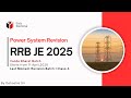 Power System Complete Revision I RRB JE CBT-2 I Vande Bharat Batch