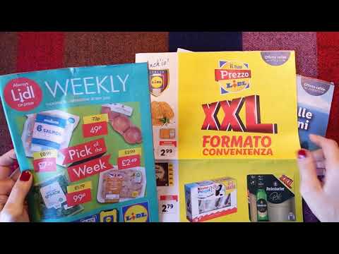 ASMR | Italian Lidl!! Sales Circular - Gum Chewing & Whispered Reading - Paper Sounds Chat & Ramble