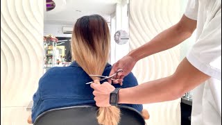 Medium Haircut Long Bob Haircut Hair Transformation Potong Rambut Medium