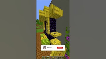 Minecraft Bamboo Portal 😯 #shorts #minecraft
