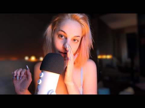 ASMR LONG NAILS 💅 W CLOSE BREATHY INAUDIBLE (hand movements, close whispers)