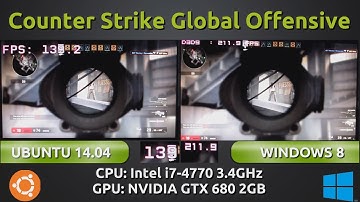 Ubuntu 14.04 VS Windows 8 : Counter Strike Global Offensive with a GTX 680
