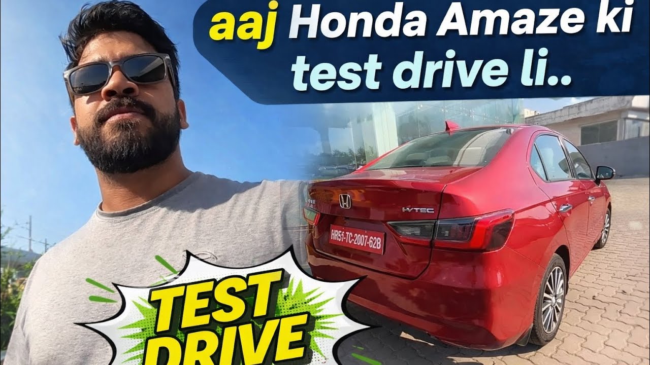 Honda Amaze Car ki TestDrive li…..#fyp #minivlog #relatable #vloglife #viral 