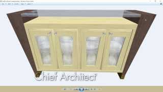 Creating a buffet cabinet and custom cabinet door in Chief Architect software. If you