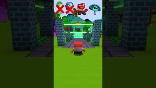 Inside Out Vs Laser Challenge  P2 shorts minecraft roblox