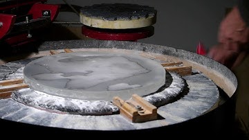 Making a 33 cm f/4.8 mirror on the mirror-o-Matic 4: Fine grinding with 25, 15 and 9 micron grit