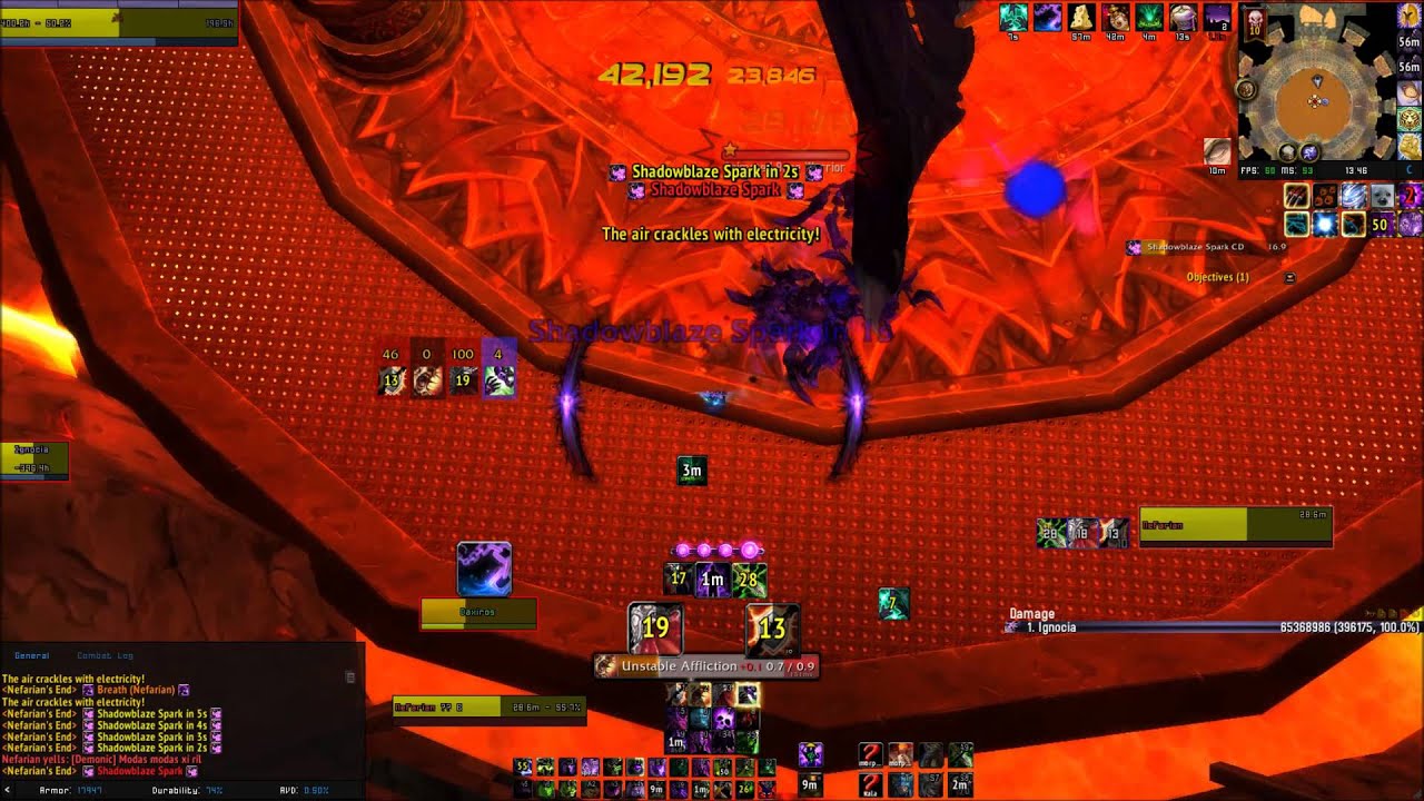 Affliction Warlock Solo: Nefarian's End 10 Man Heroic - Ignocia (6%