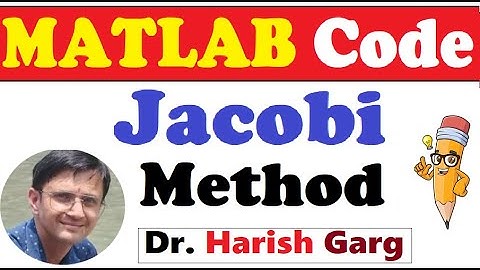 MATLAB Code of Jacobi Method for  AX=b