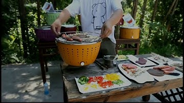 Bếp nướng than hoa ngoài trời | Bếp nướng không khói