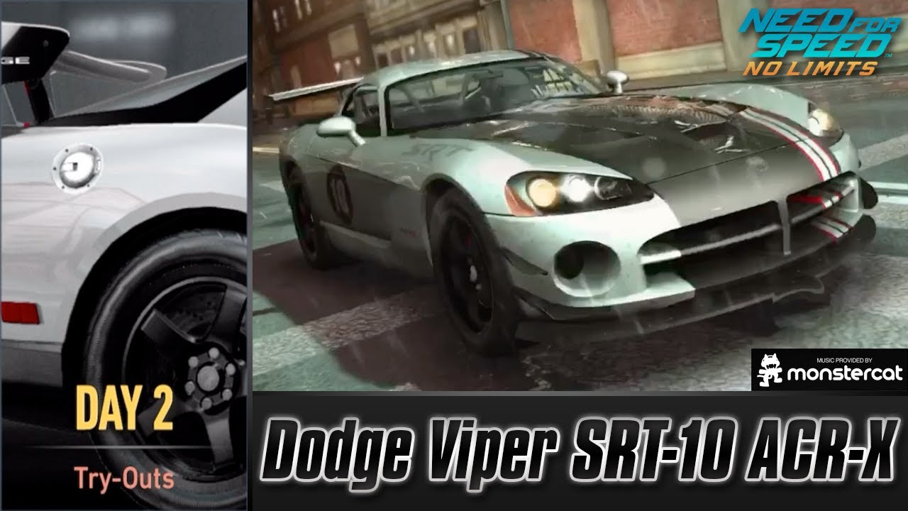 Need For Speed No Limits Dodge Viper Srt 10 Acr X Proving Grounds Day 2 Try Outs Youtube