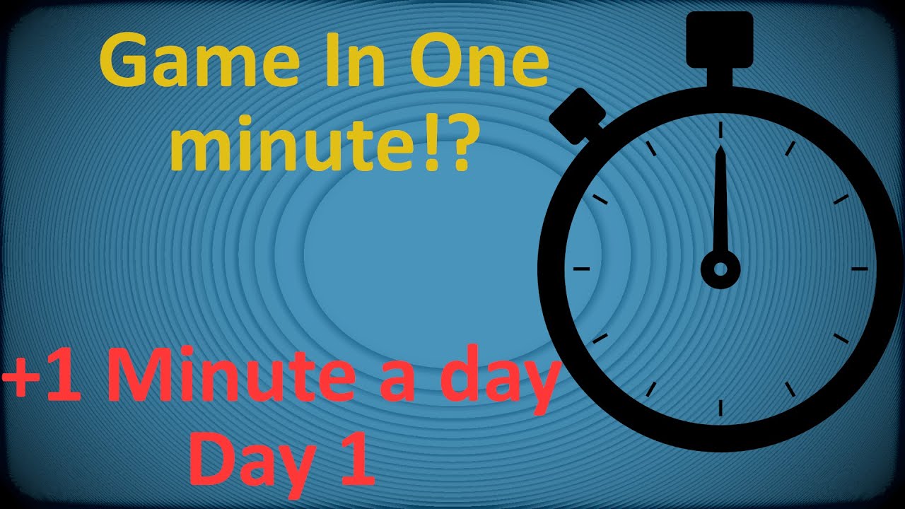 Making a game in one minute || Day 1 || Unity 2d - YouTube